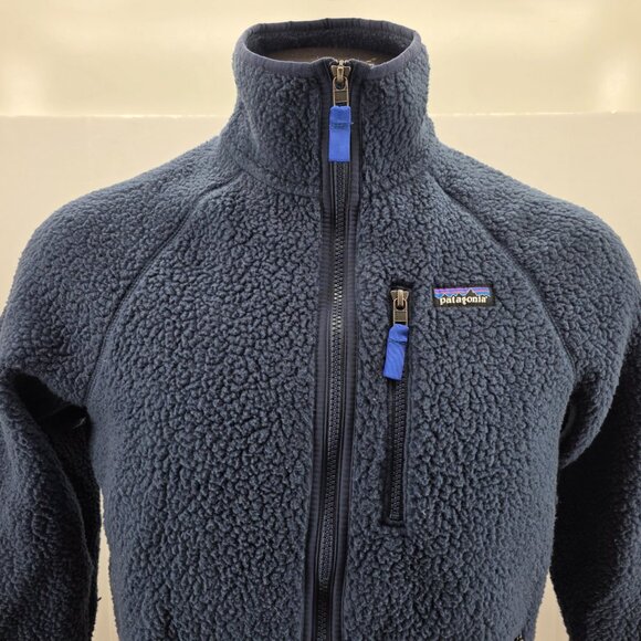 PATAGONIA Mens Retro Pile Blue Full Zip Fleece Sweater Jacket M - Picture 3 of 16